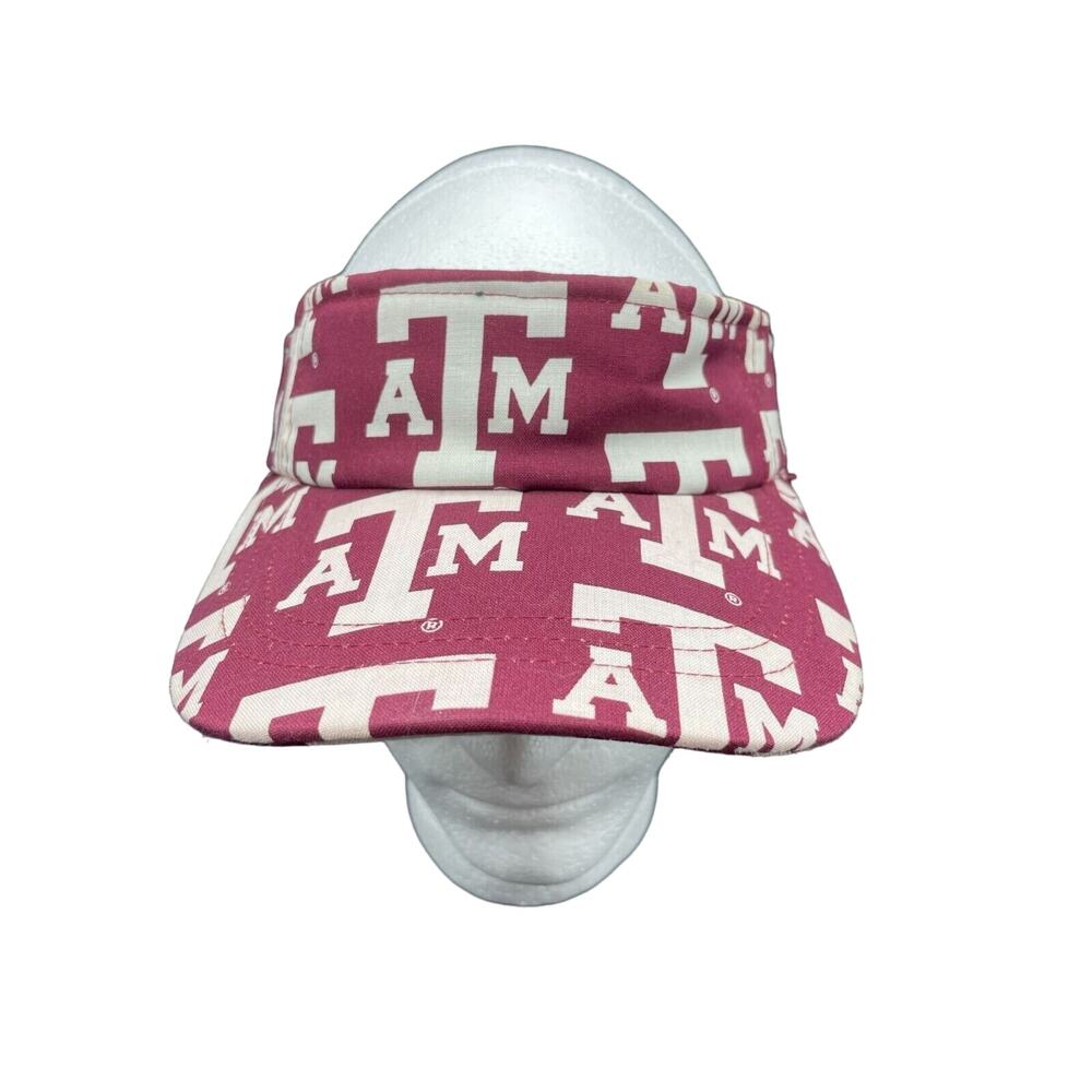 Texas A&M Hat Visor Adjustable OSFM Red Golf Maroon SAX Cotton Fleece Lined